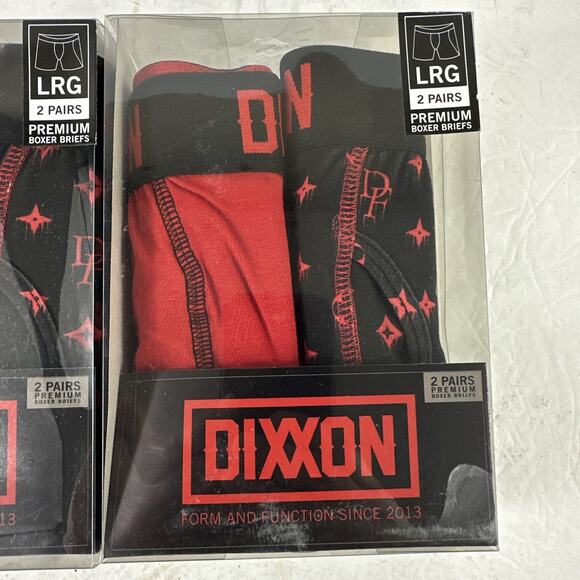NIB Dixxon Flannel Company Men’s Large Premium Boxer Briefs Assorted 4 Pairs - Picture 2 of 3